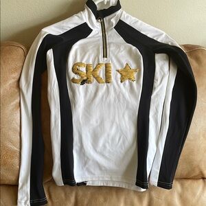 Women's Black and White Sweater